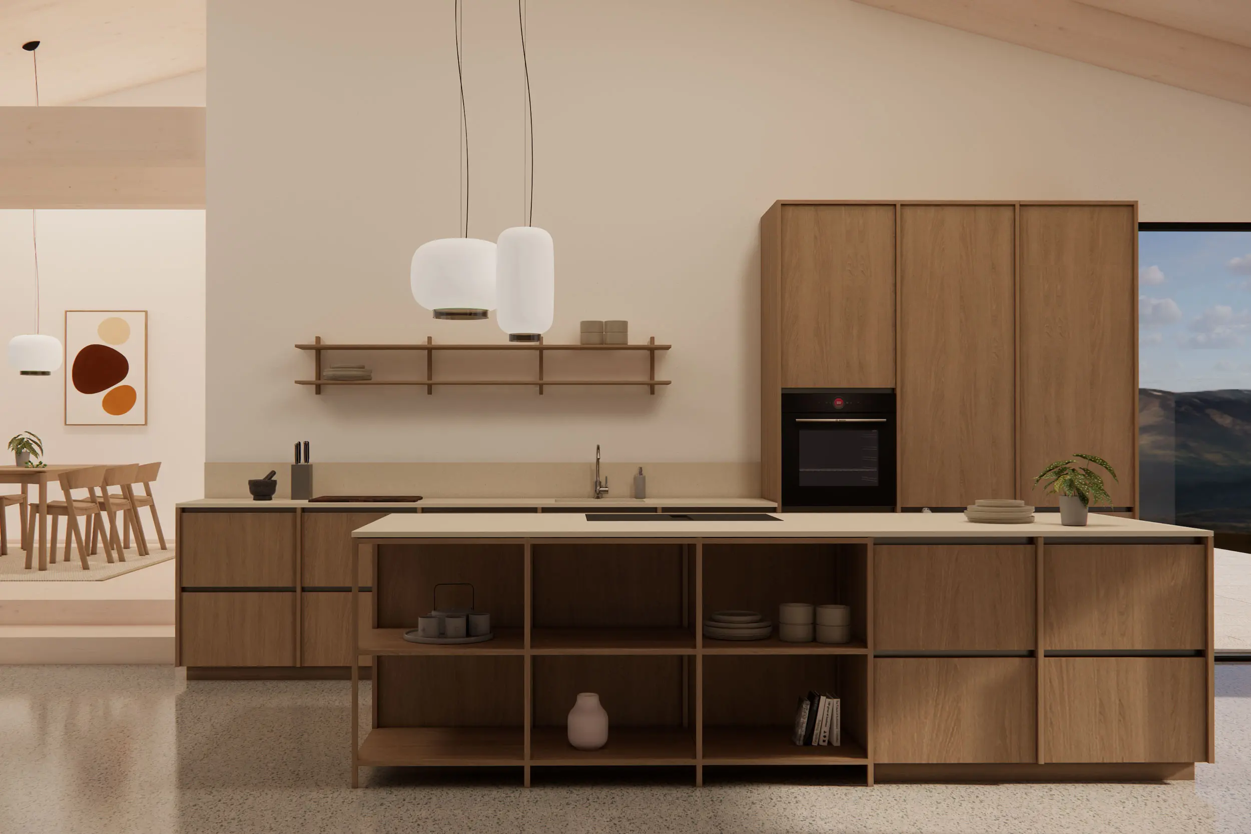 KÜX Monta – Küchenzeile in dunkler Variante