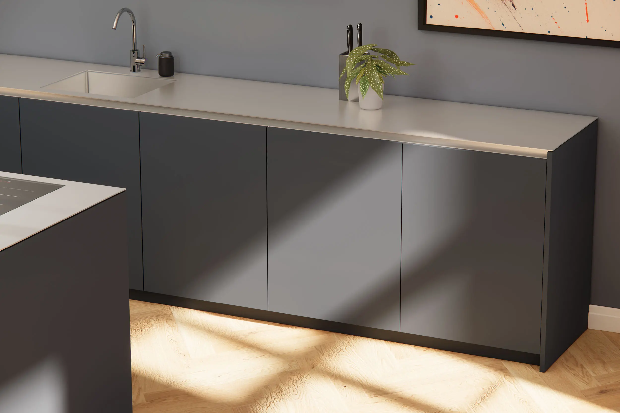 KÜX Salon – Detailansicht Fronten